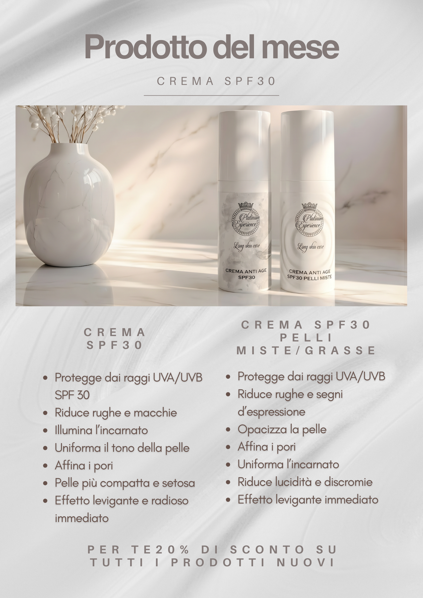 PRODOTTO DEL MESE- Crema spf30