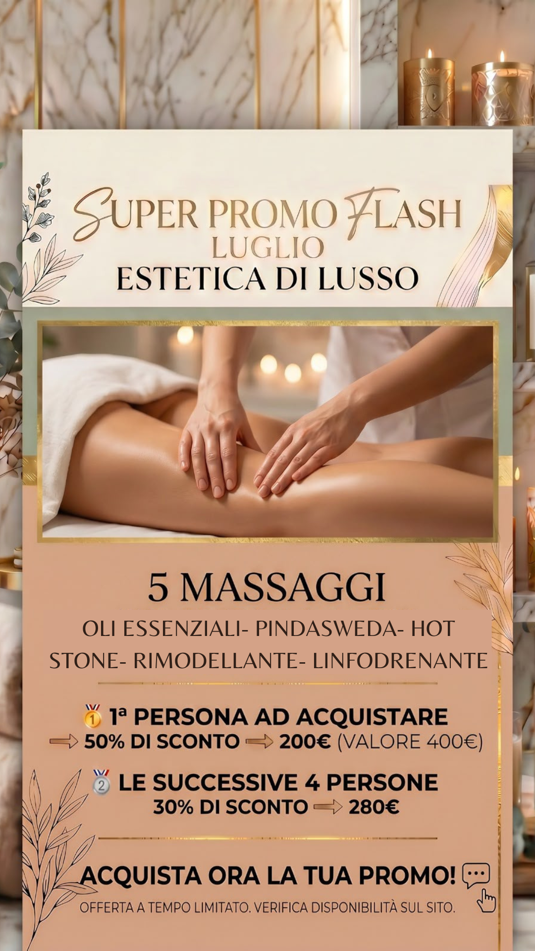 5 massaggi a scelta