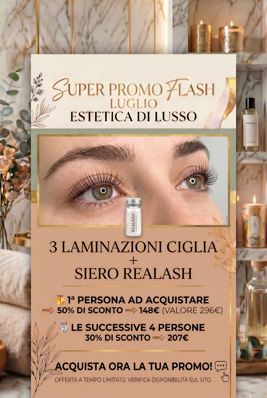 3 laminazion ciglia + siero Realash